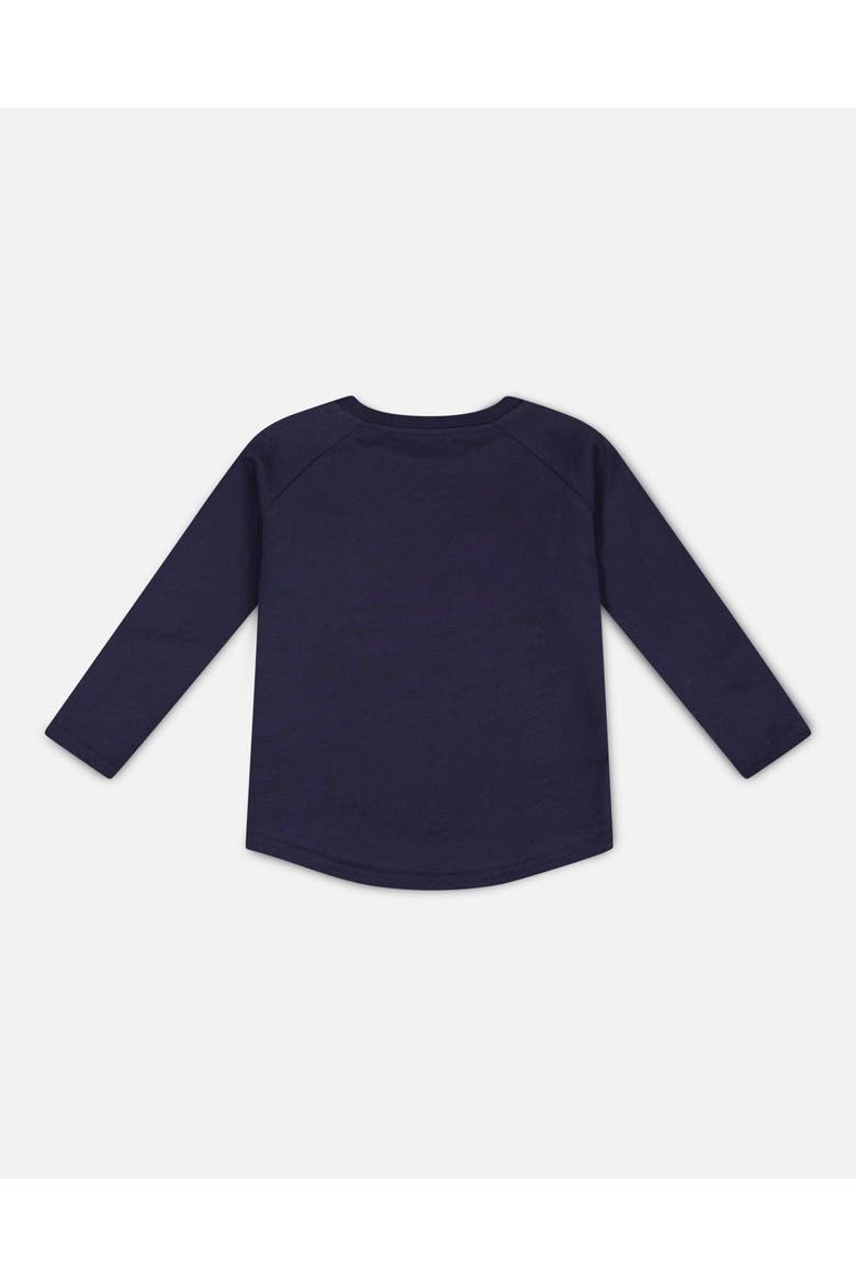 Boy's Raglan T-Shirt With Dinosaure Print Navy, Alternate, color, Peacoat