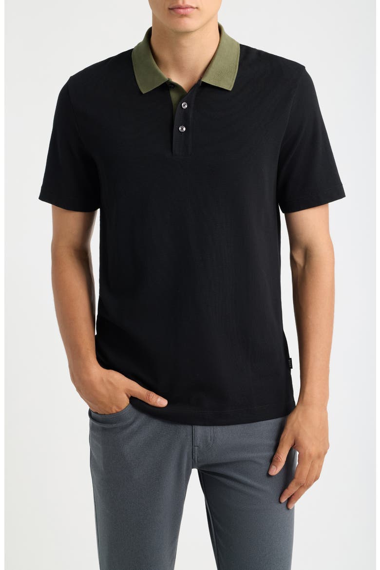 Parlay Cotton Polo, Main, color, BLACK