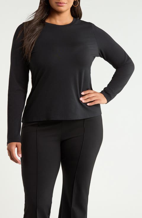 Pima Cotton & Tencel Modal Long Sleeve T-Shirt