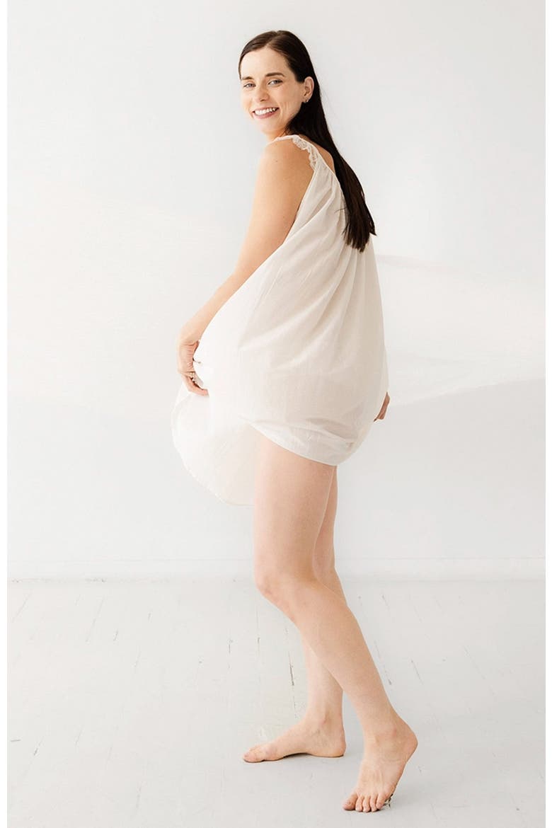 Betty Babydoll in Cotton Silk Blend, Alternate, color, Pearl