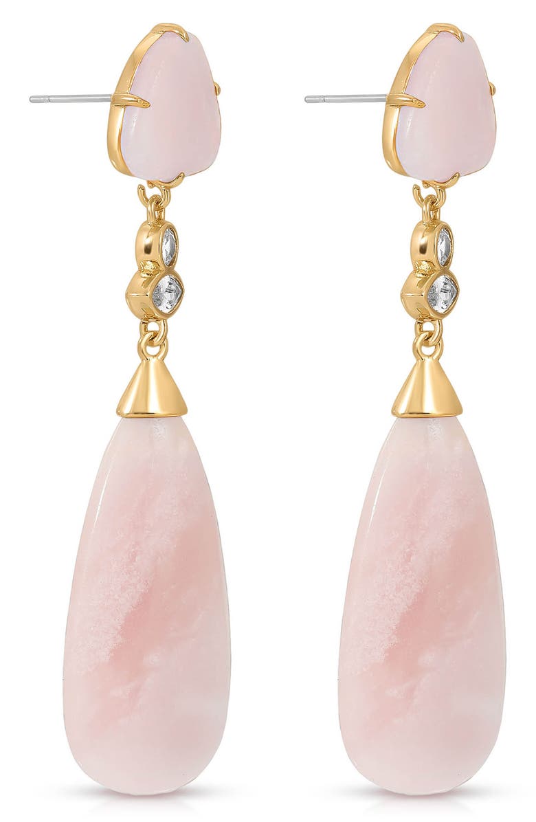 Ettika Solstice Drop Earrings, Alternate, color, Rose Quartz