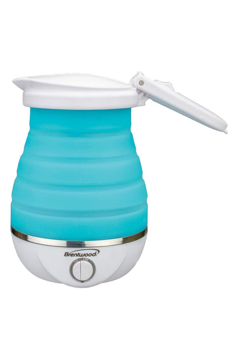 Dual Voltage 3.3 Cup Collapsible Travel Kettle, Main, color, Blue