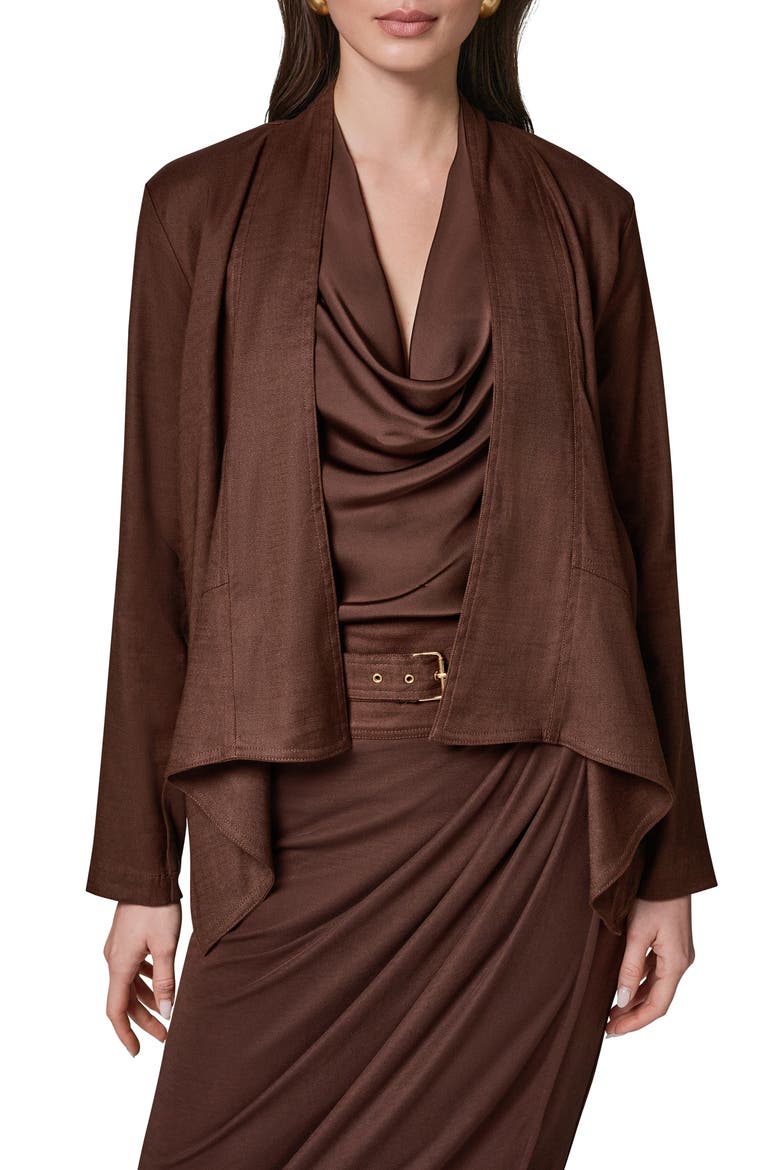 Drape Front Jacket, Main, color, CANYON