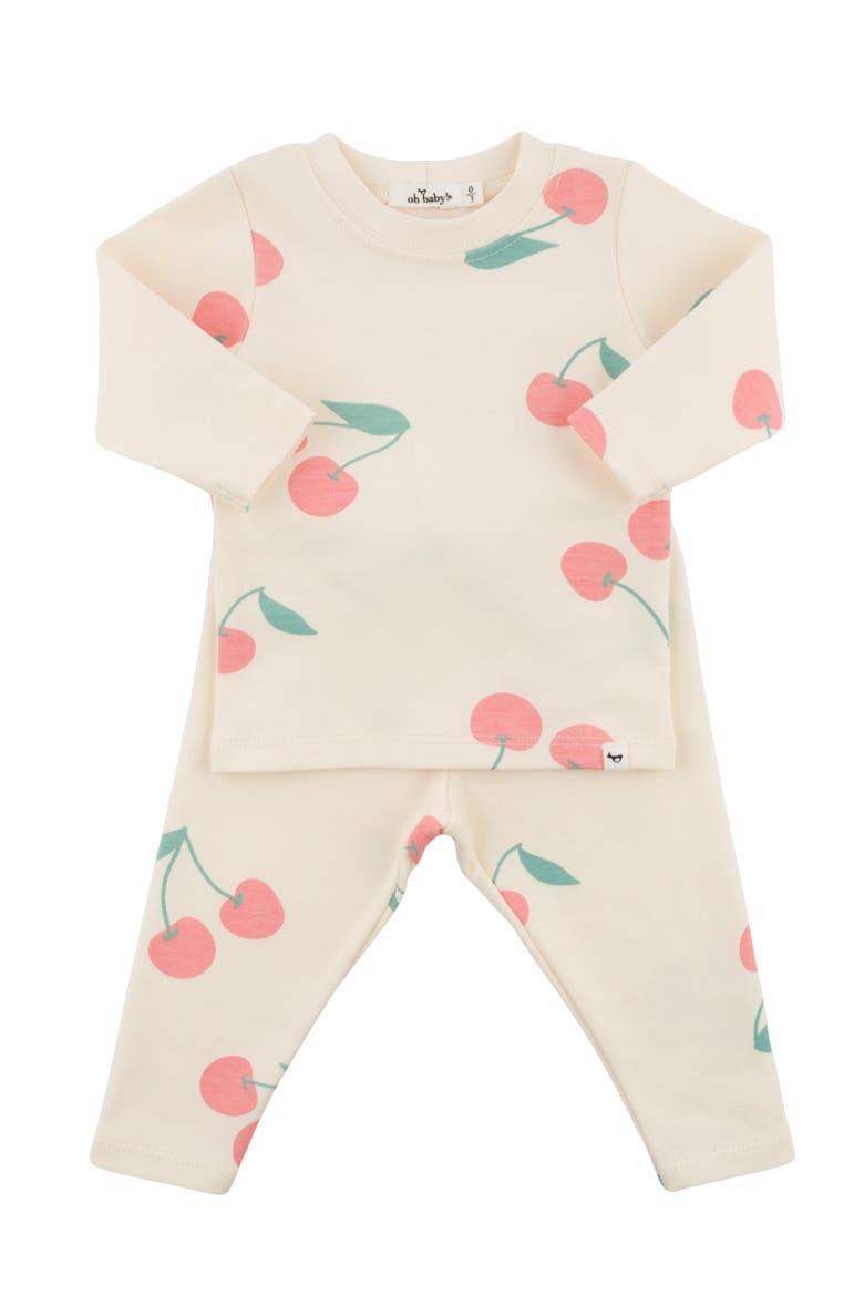 Cherries Two Piece Set, Main, color, Milk