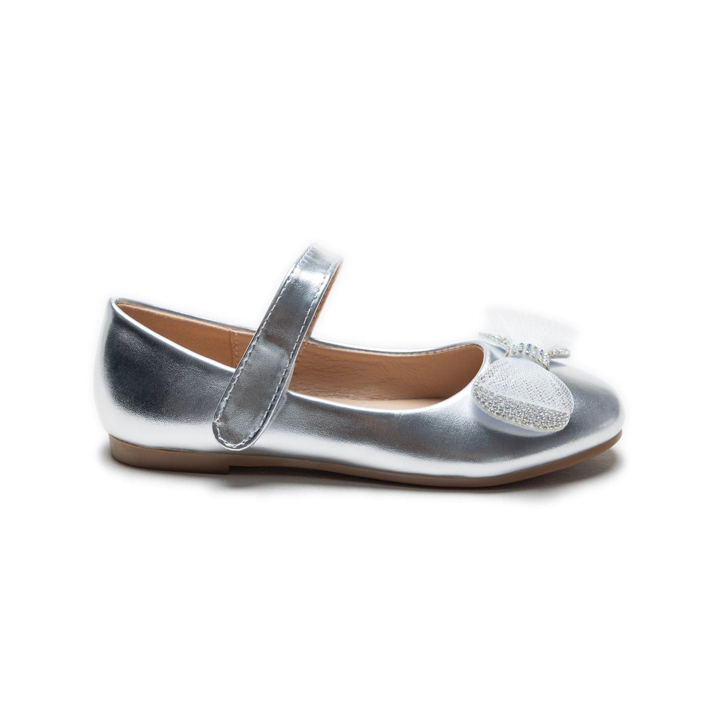 Lydia Bow Flats, Alternate, color, Silver
