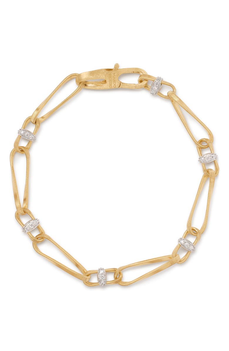 Marco Bicego Marrakech Onde Bracelet, Main, color, Yellow Gold/ Diamond