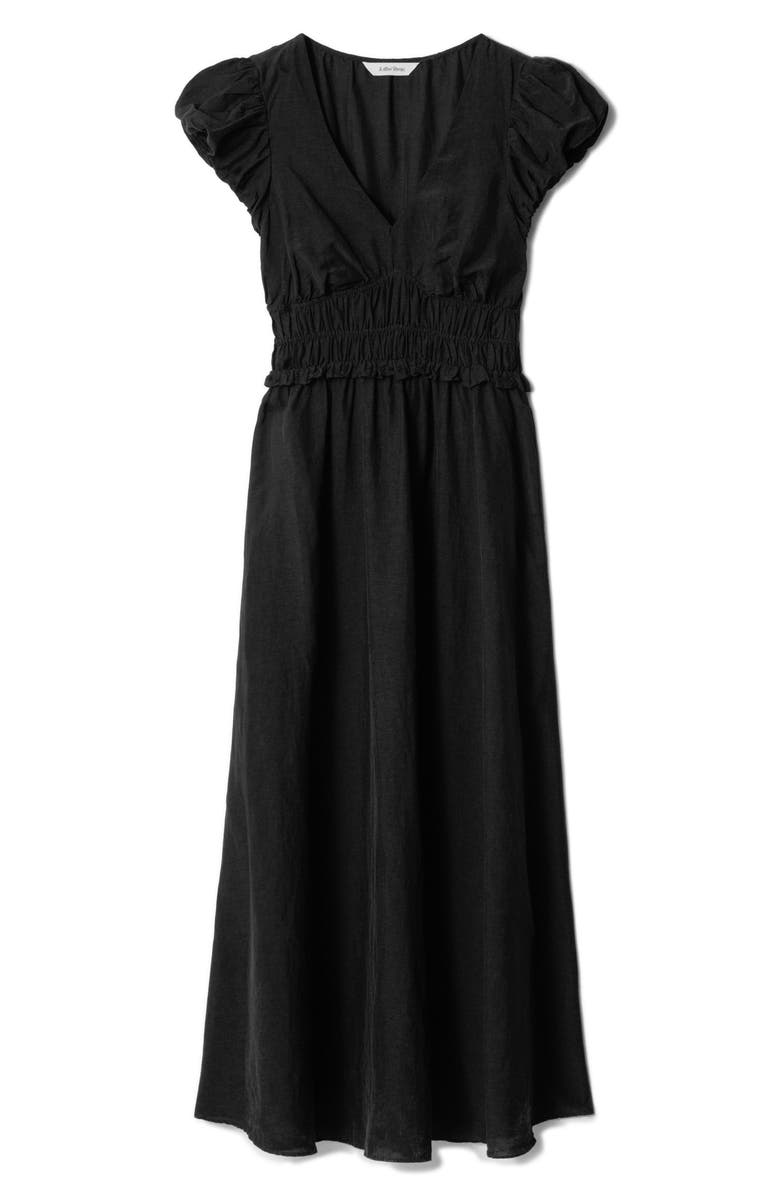 & Other Stories Smock Waist Dress, Alternate, color, Black Dark