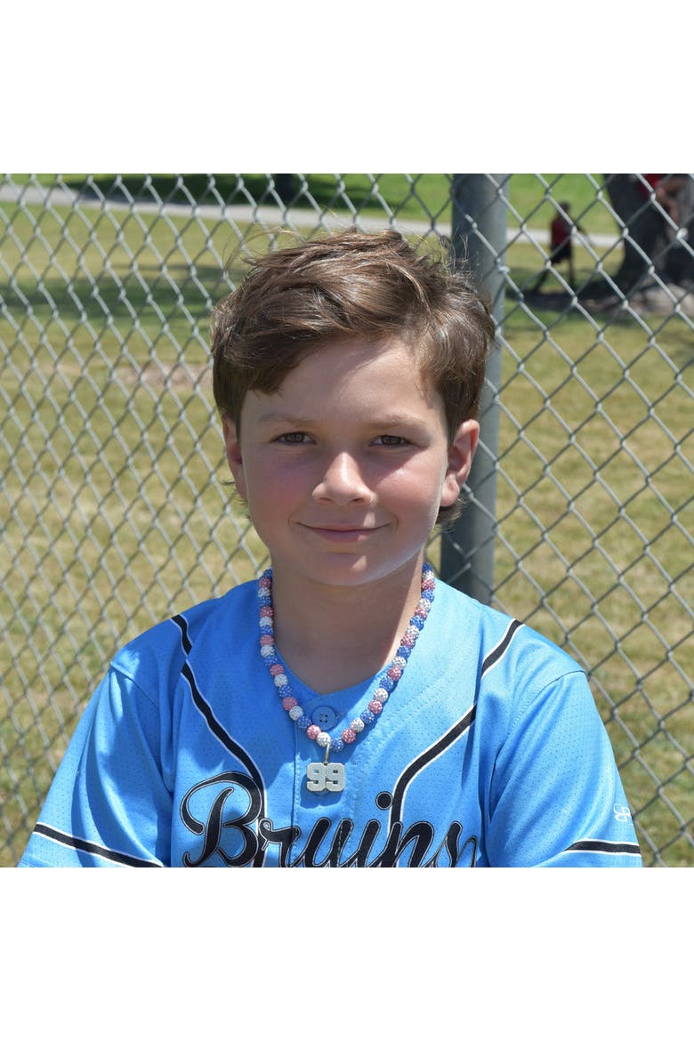 Sky Drip Team Spirit Baseball and Sports Necklace, Alternate, color, Sky Youth