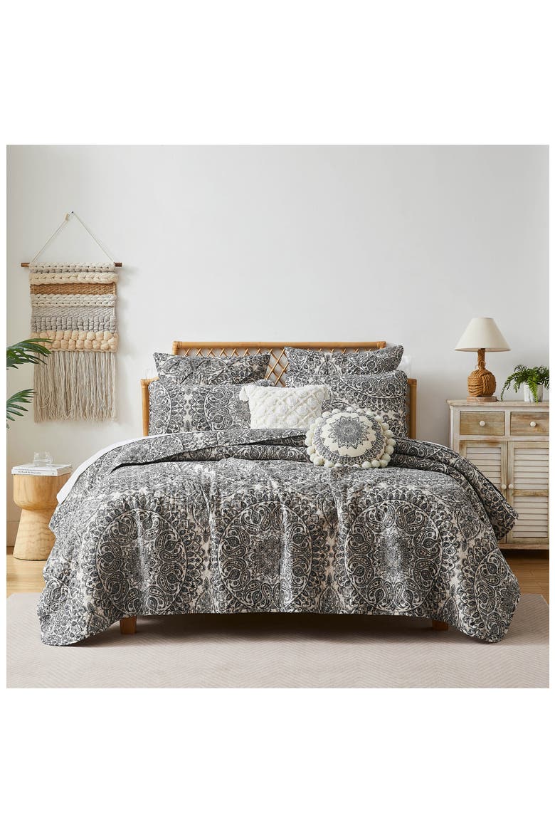 Ashanti 7-Piece Quilt Set, Alternate, color, GREY