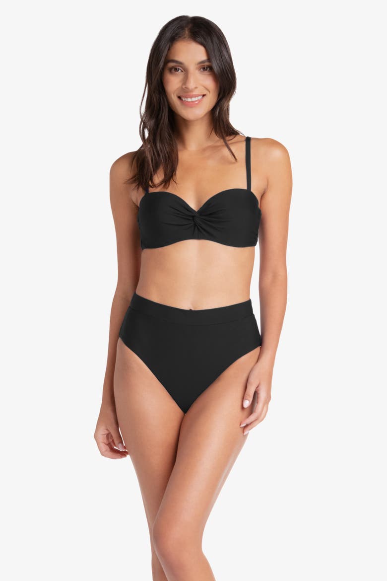 Twist Underwire Bra, Alternate, color, Black