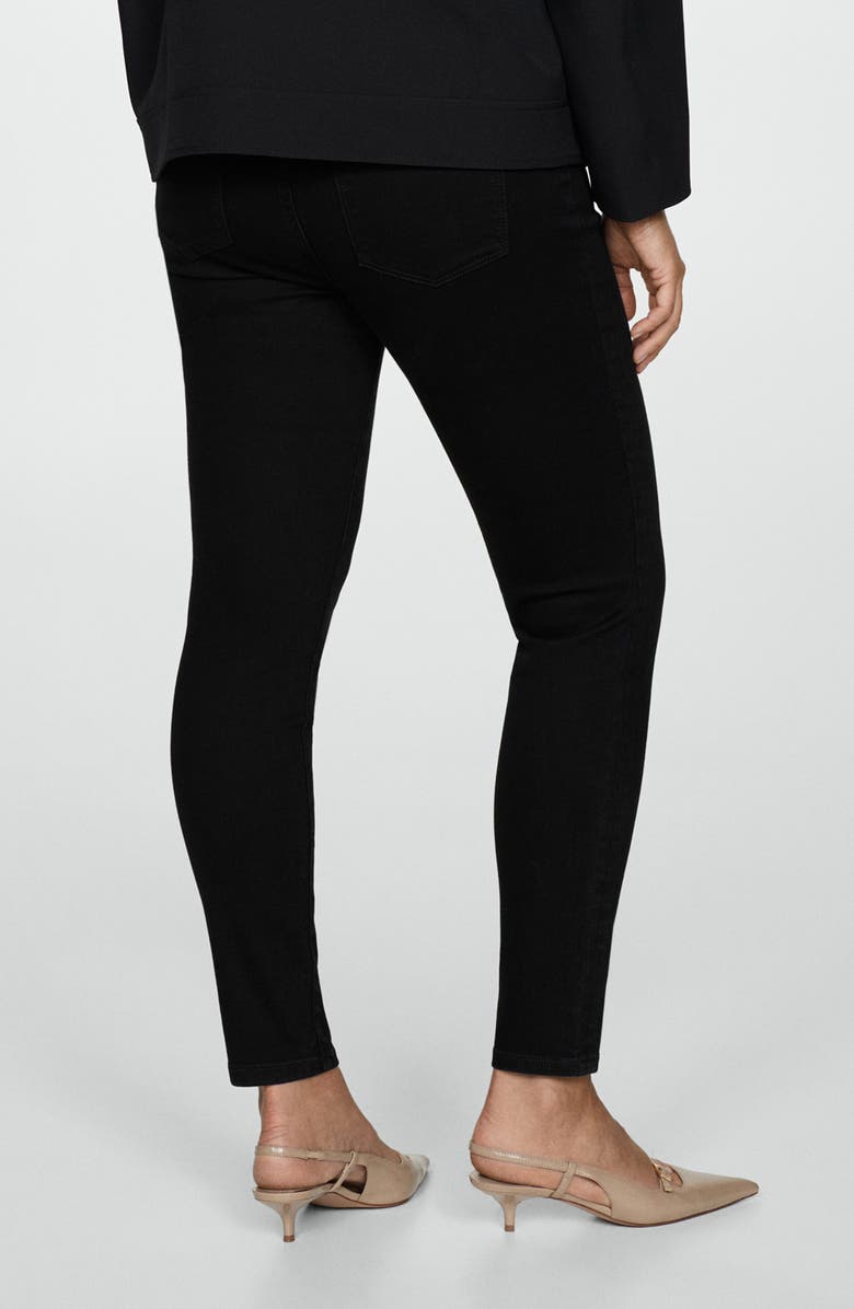MANGO Maternity Ankle Skinny Jeans, Alternate, color, Black Denim