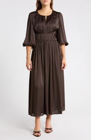 MAX STUDIO Keyhole Balloon Sleeve Maxi Dress