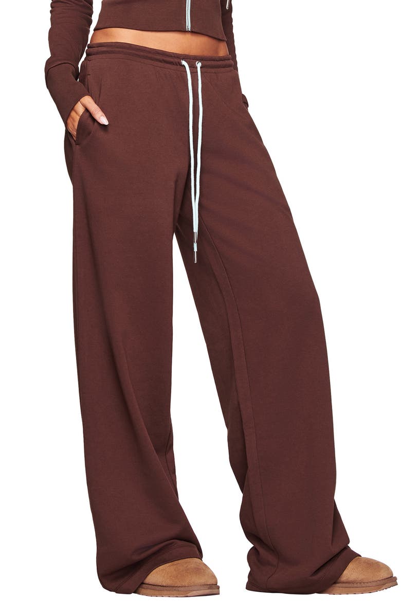 I.AM.GIA Low Rise Wide Leg Sweatpants, Alternate, color, Brown
