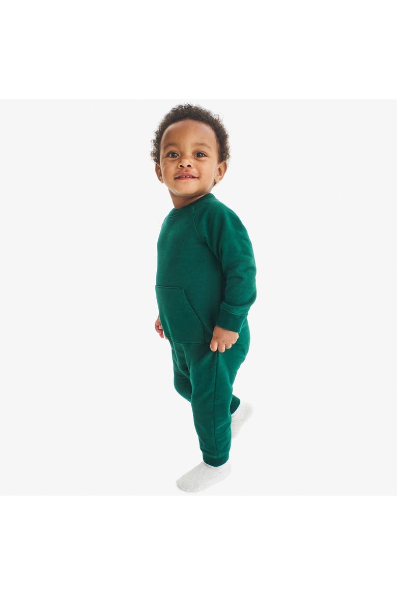 Baby Sweatshirt Romper, Alternate, color, Ivy