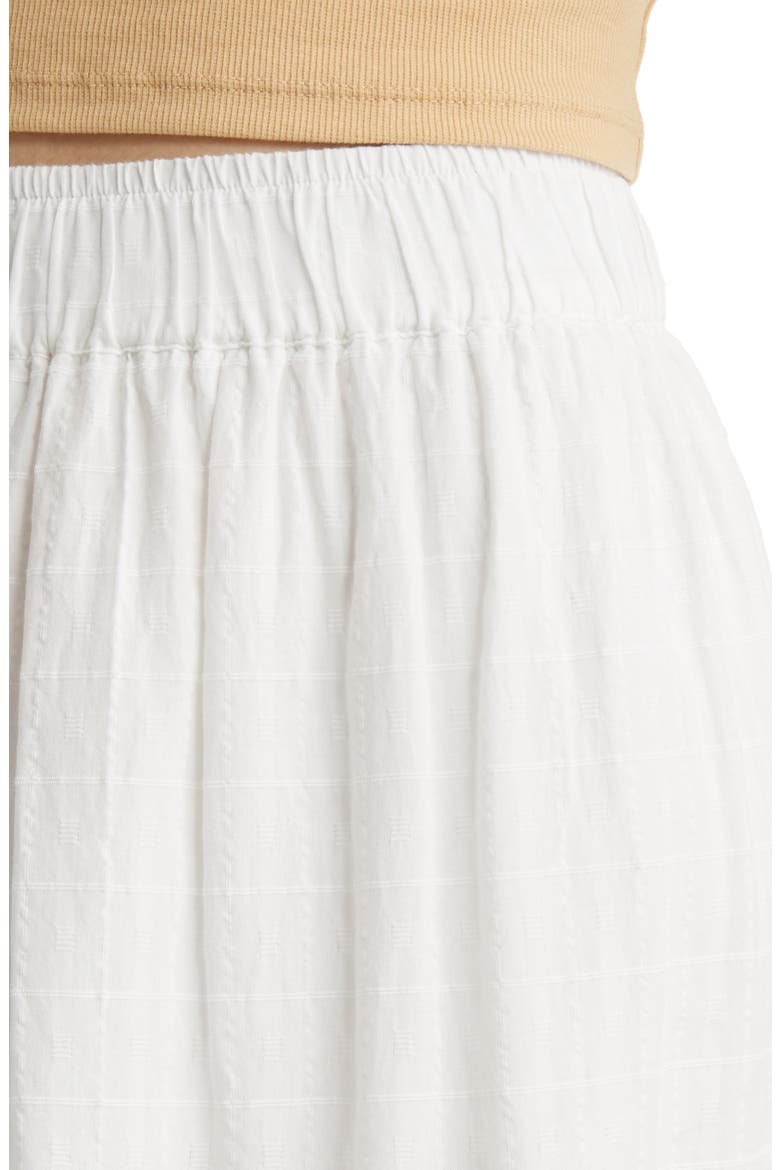 Shirred Cotton Midi Skirt, Alternate, color, LIGHTHOUSE