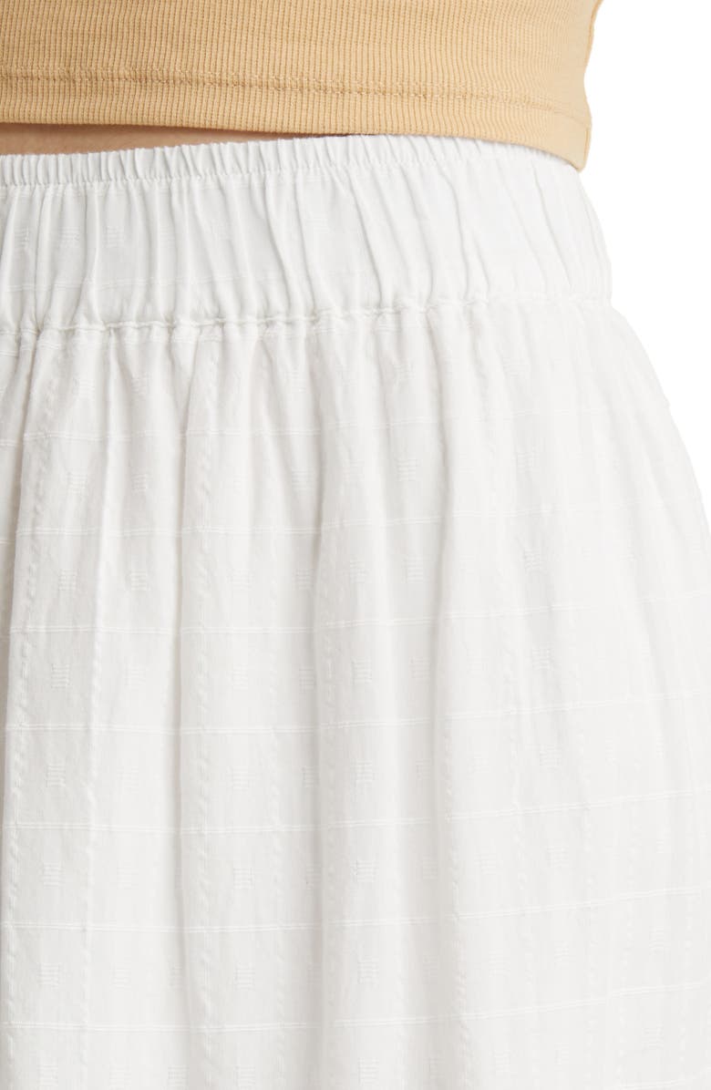 Madewell Shirred Cotton Midi Skirt, Alternate, color, 