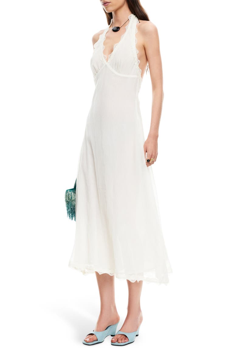 Stars Align Halter Midi Dress, Alternate, color, CREAM