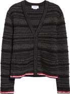 Thom Browne Tartan Check Inlay Jacquard Cardigan