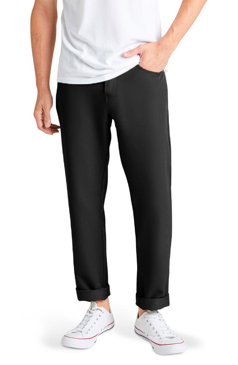 Goodlife Stretch Twill Five Pocket Pants, Main, color, Black