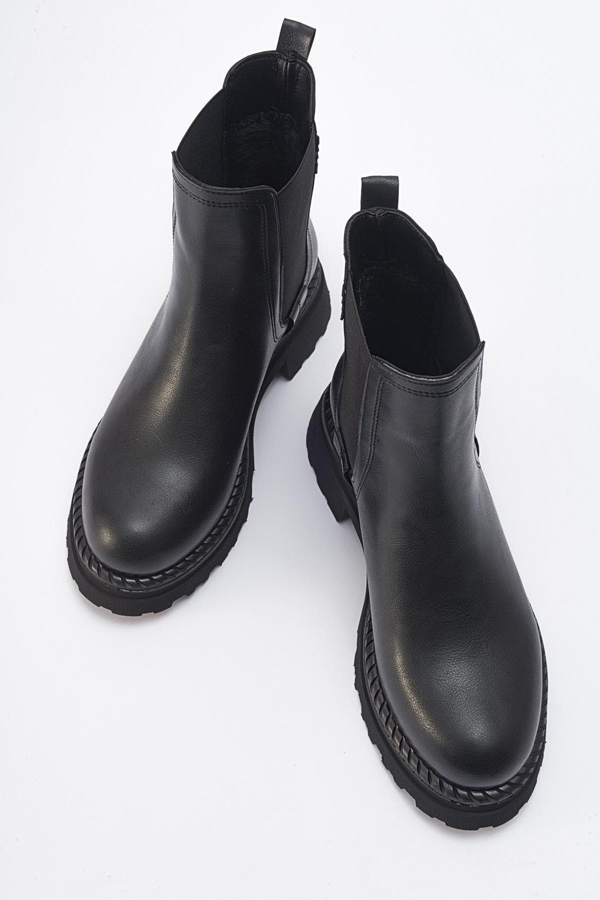 Marly Chelsea Boot, Alternate, color, Black Faux Leather