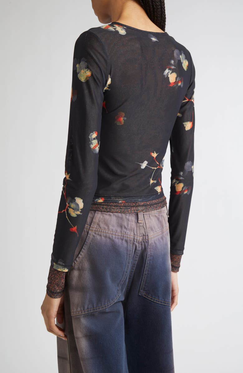 Eckhaus Latta Duet Double Layer Micromesh Top, Alternate, color,