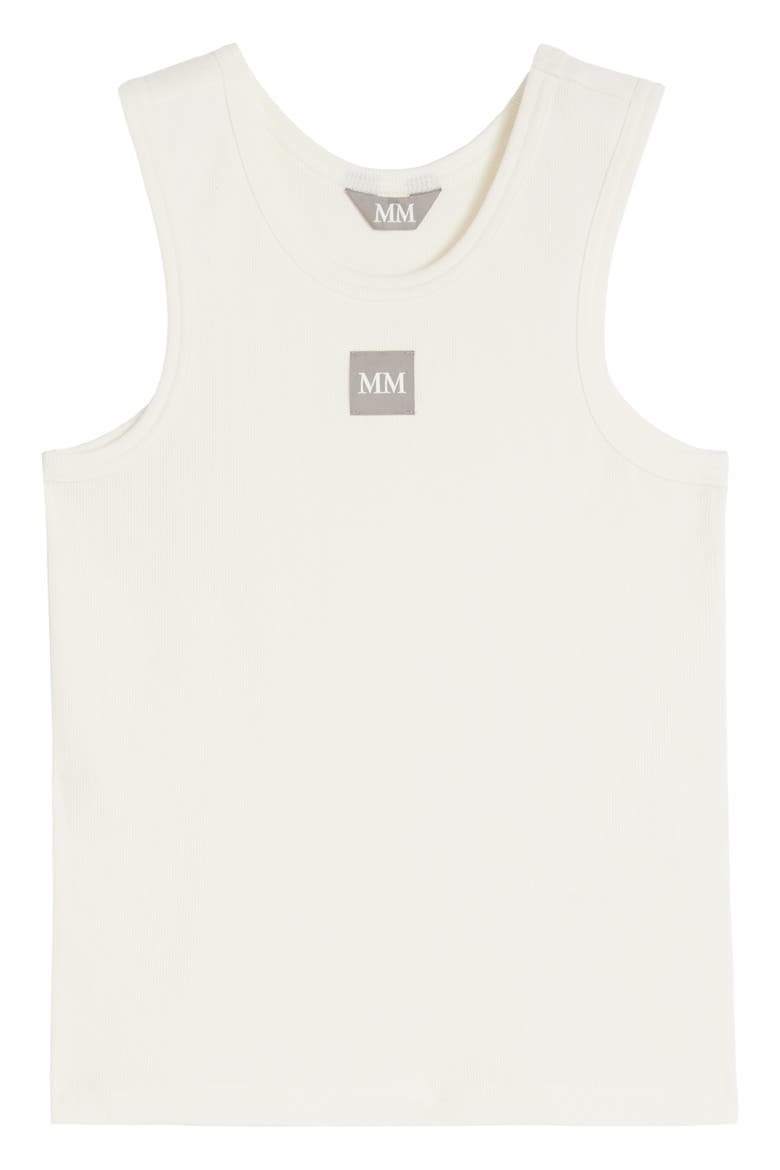 Tondo Stretch Cotton Tank, Alternate, color, WHITE