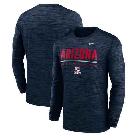 Men's Nike Navy Arizona Wildcats Sideline Velocity Dri-FIT Long Sleeve T-Shirt