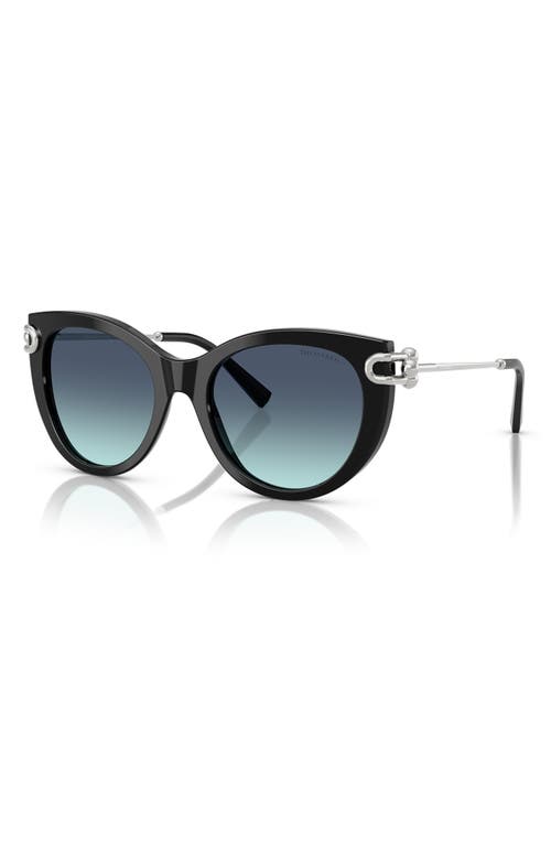 Tiffany & Co . 53mm Gradient Butterfly Sunglasses In Black