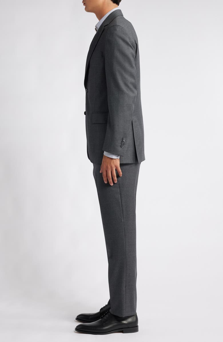 Peter Millar Flynn Classic Fit Grey Check Wool Suit, Alternate, color, Grey