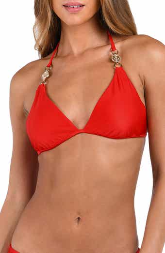 L'AGENCE Annabelle Shimmer Triangle Bikini Top
