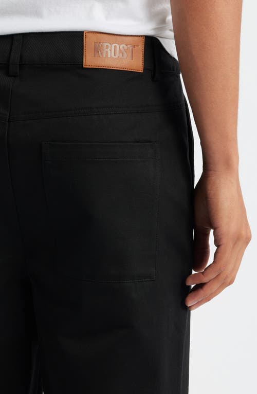 Krost Cotton Wide Leg Pants In Black