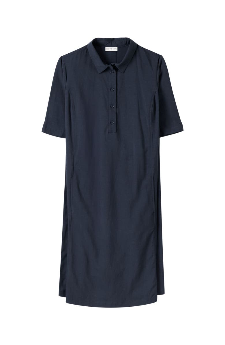 Celtic & Co. Short Sleeve Swing Dress, Alternate, color, Dark Navy