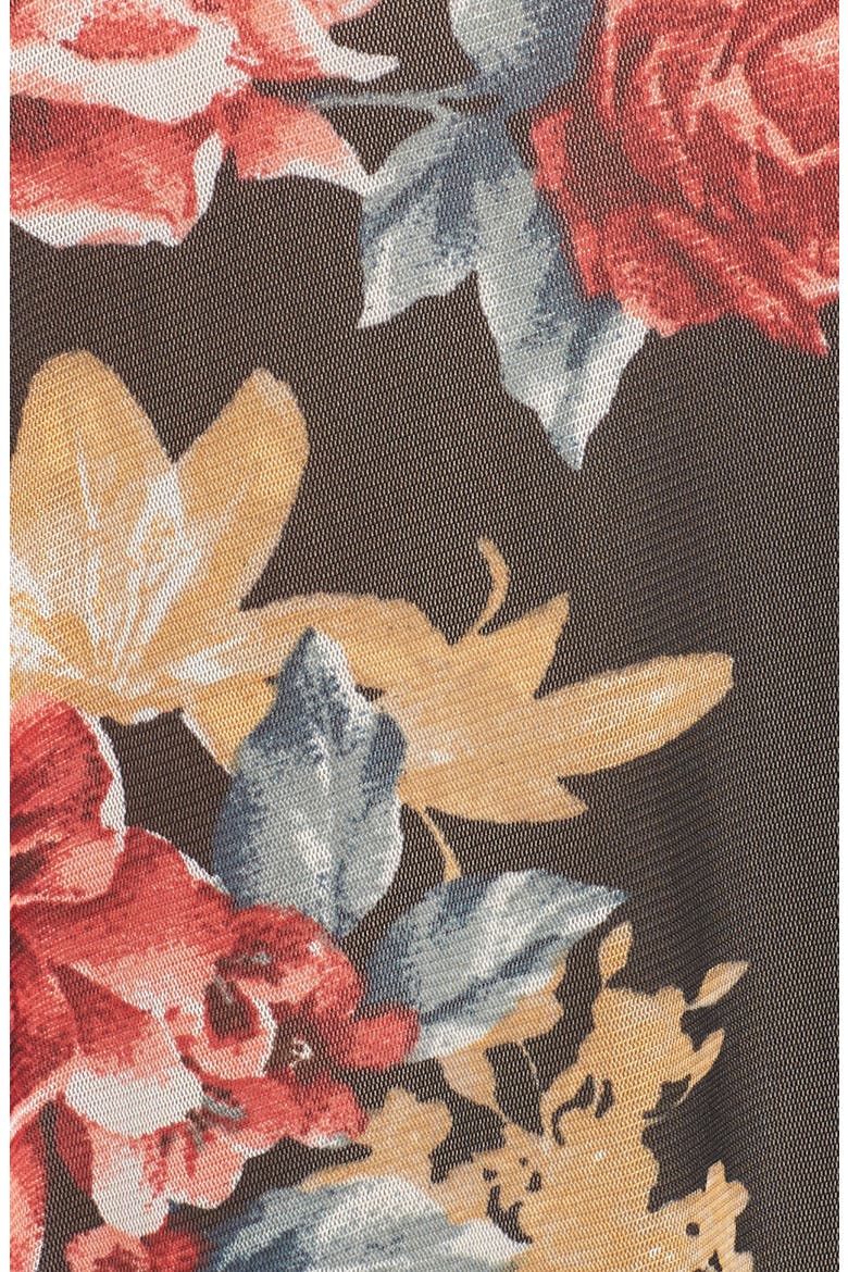 Floral Kimono, Alternate, color, BLACK GROUND RED FLORAL