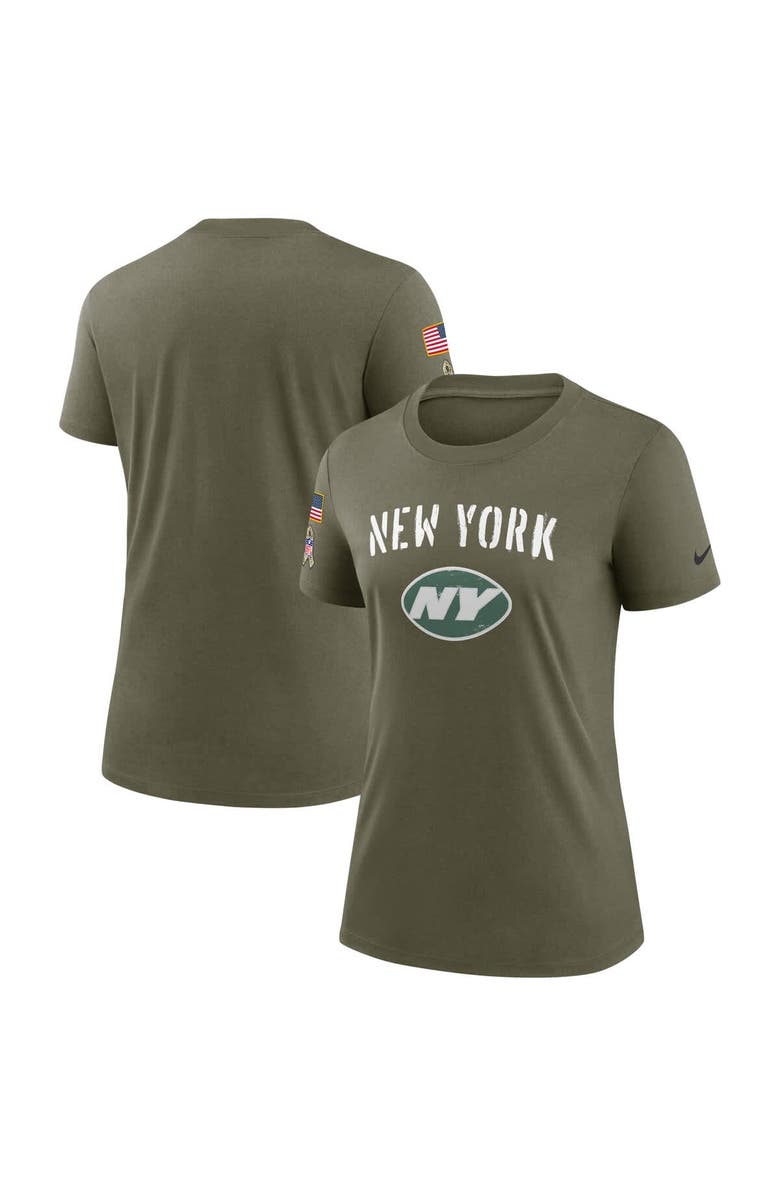 Nike Women's Nike Olive New York Jets Salute To Service Legend T-Shirt, Main, color, 