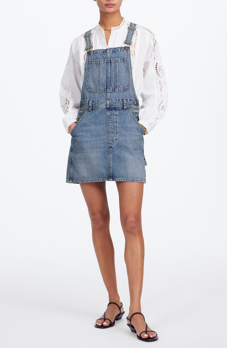 Madewell Boxy Denim Mini Skirtall, Main, color, Billings Wash