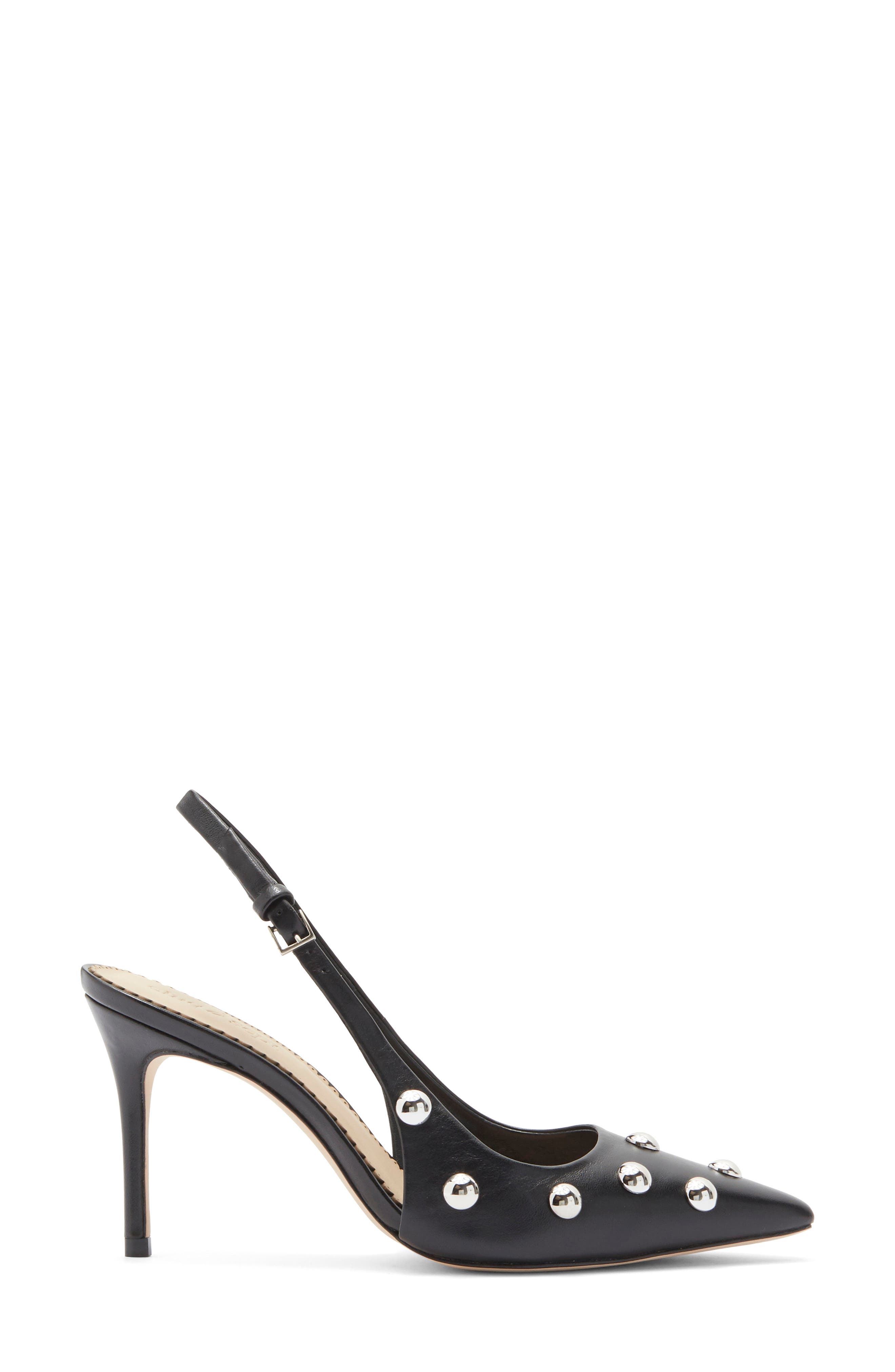 Cinq à Sept Rhonda Studded Slingback Sandal, Alternate, color, Black