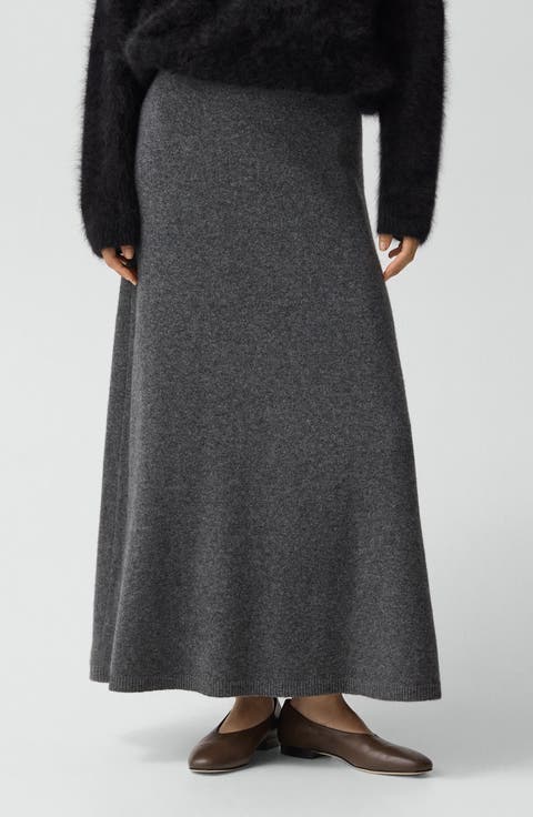 Astor Wool Blend Maxi Skirt