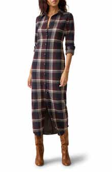 Faherty Legend Plaid Long Sleeve Shirtdress