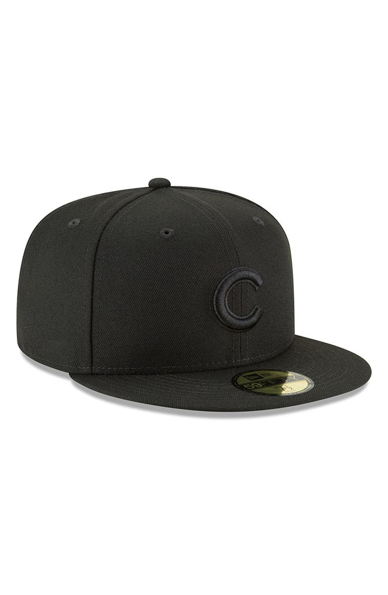 New Era Men's New Era Black Chicago Cubs Primary Logo Basic 59FIFTY Fitted Hat, Alternate, color, Black