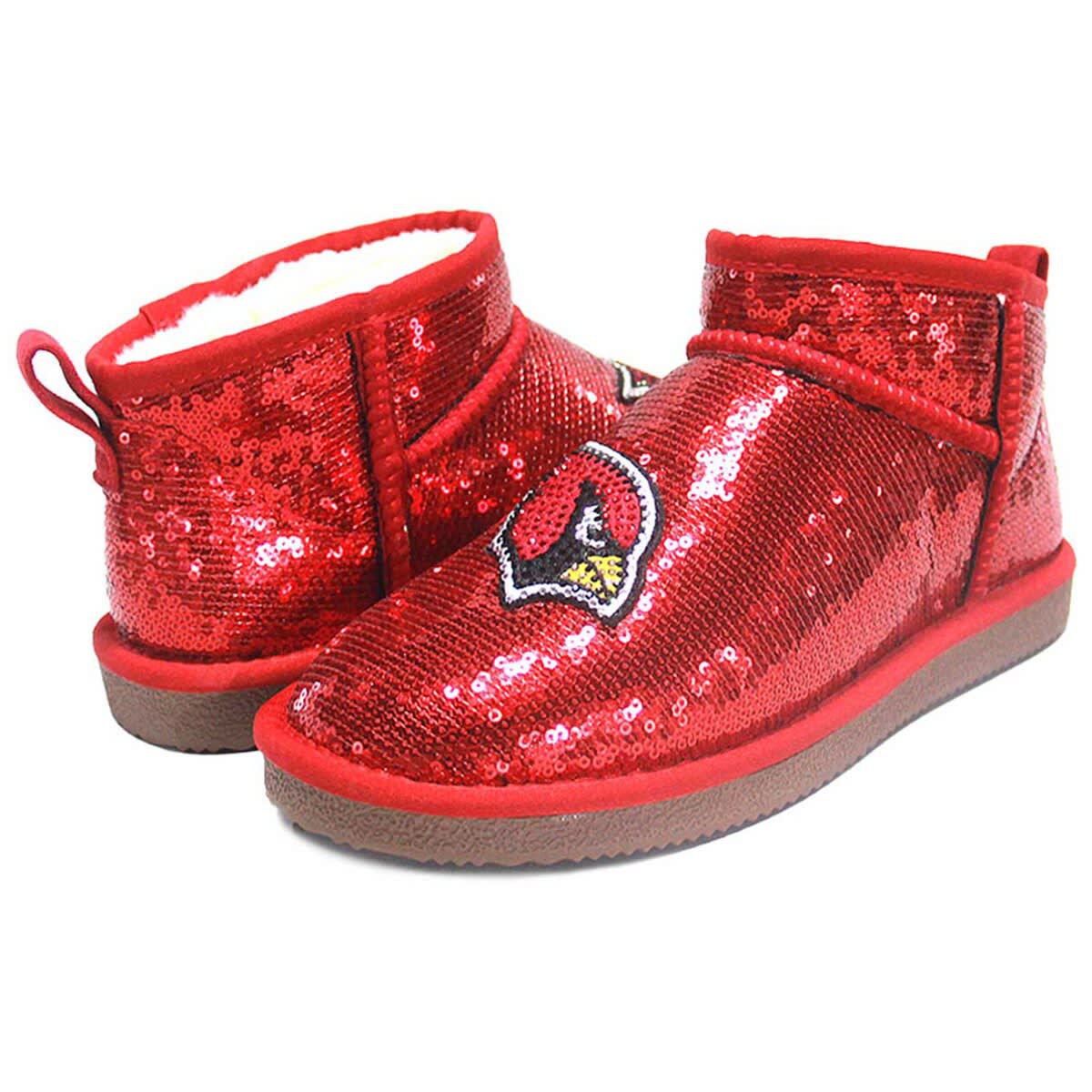 CUCE Women's Cuce  Red Arizona Cardinals Sequin Ankle Boots, Main, color, 
