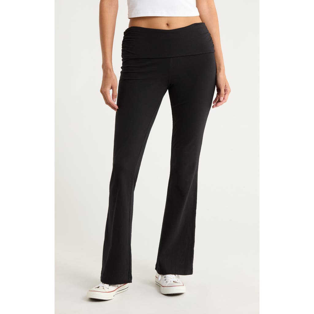 Abound Foldover Flared Leggings In Black