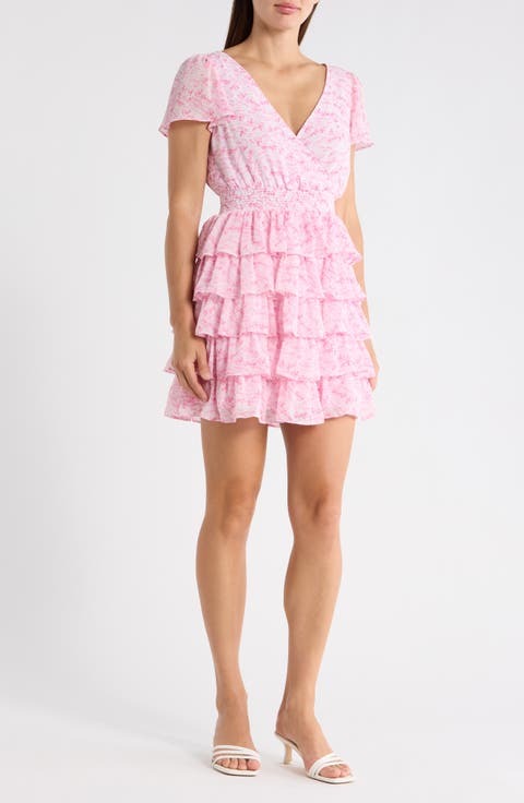 Floral Tiered Ruffle Minidress
