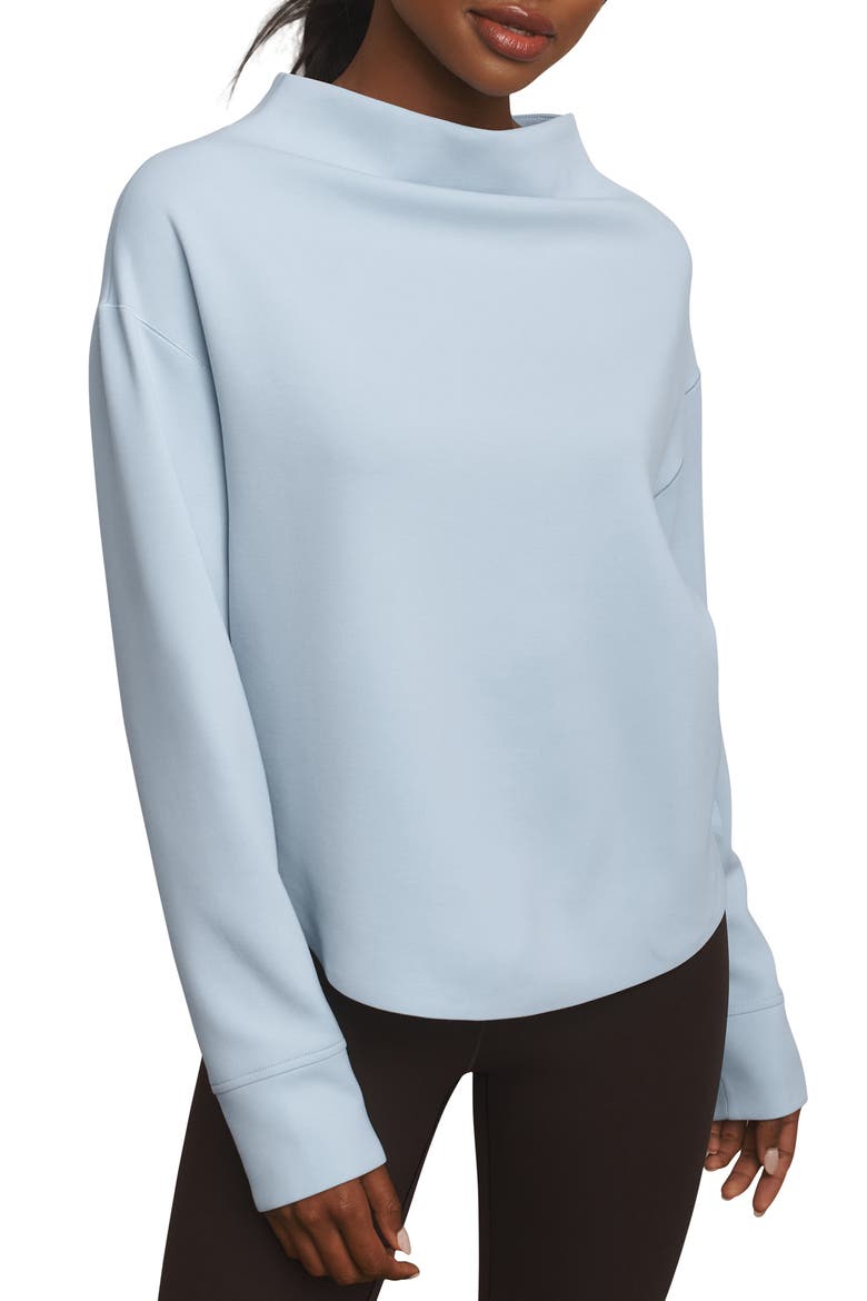 Dreamglow Funnel Neck Pullover Sweatshirt, Main, color, FROST BLUE