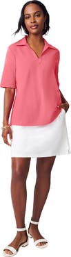 Jessica London Stretch Cotton Polo Tee