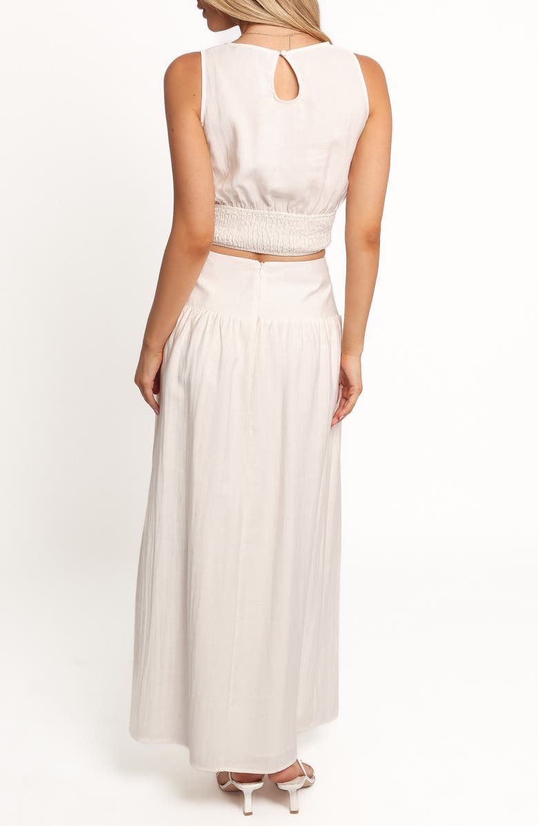 Petal & Pup Kerri Crop Top & Maxi Skirt Set, Alternate, color, White