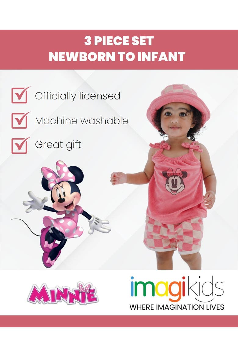 Minnie Mouse Tank Top and Shorts Set with Bucket Hat, Alternate, color, Minnie Mouse Red