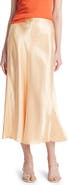 Vince Raw Edge Paneled Satin Slip Skirt