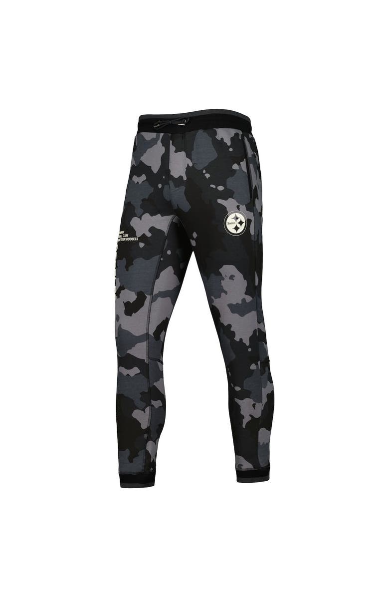 THE WILD COLLECTIVE Unisex The Wild Collective Black Pittsburgh Steelers Camo Jogger Pants, Alternate, color, Black