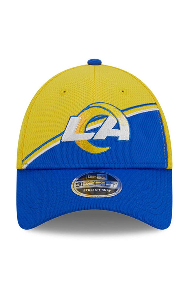 New Era Men's New Era Gold/Royal Los Angeles Rams 2023 Sideline 9FORTY Adjustable Hat, Alternate, color, Gold