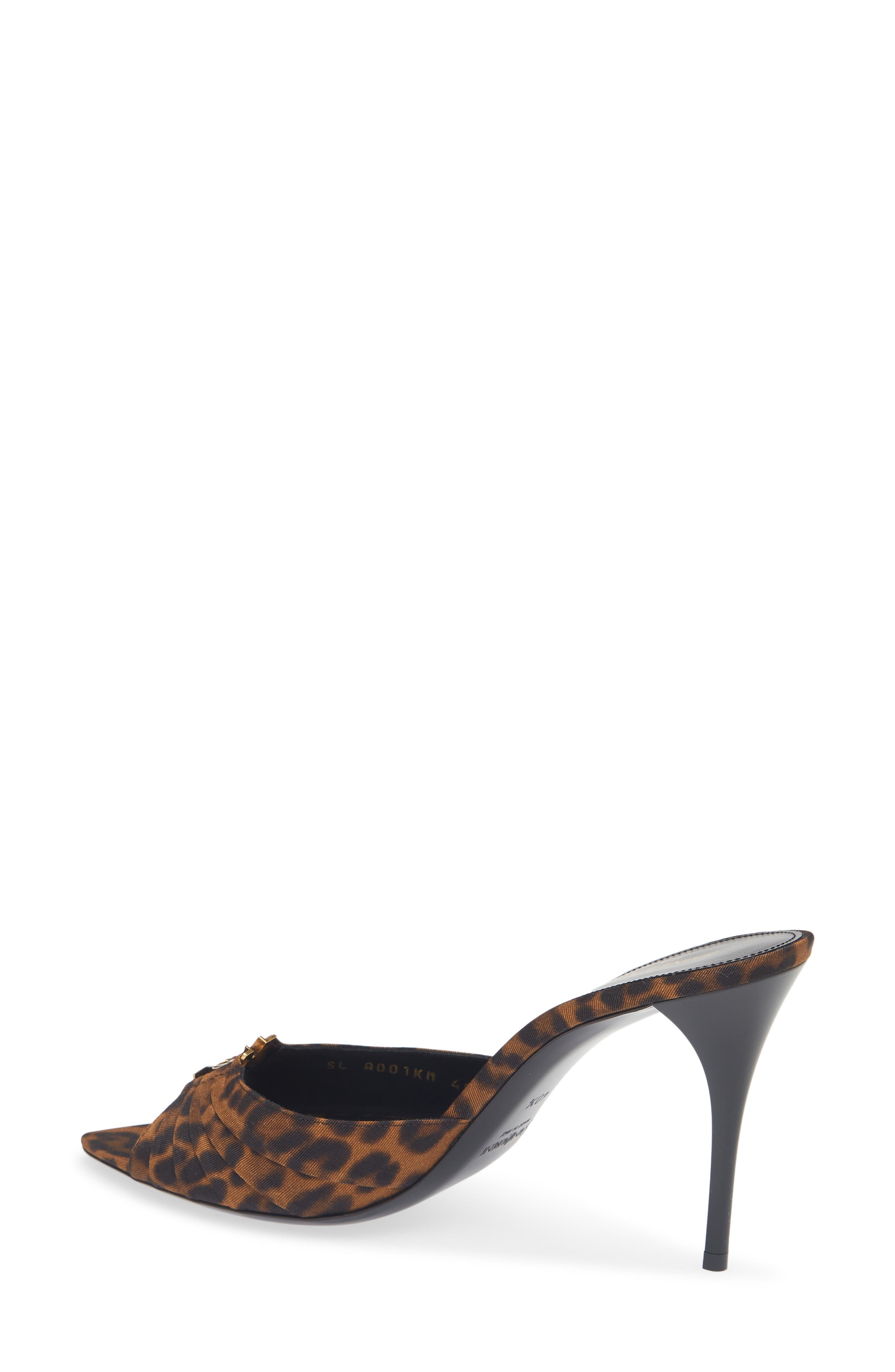 Saint Laurent Babylone Slide Sandal, Alternate, color, Coffee